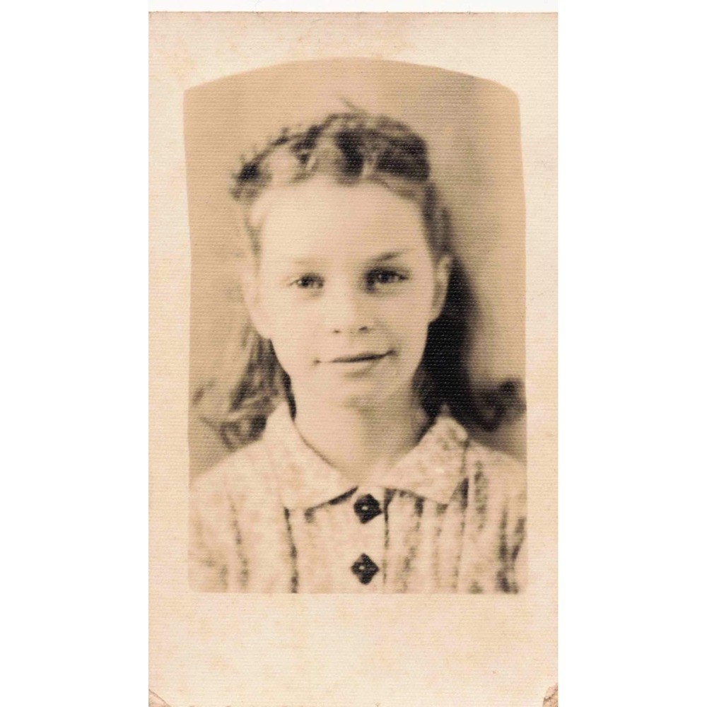 Vintage 1940s B&W Studio Portrait Photo Young Girl School Headshot - Picture 1 of 2